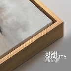 SIGNFORD Framed Canvas Print Wall Art Set Misty Horizon Soft Neutral Toned Landscape Illustration Modern Art Decorative Nordic Nature for Living Room, Bedroom, Office - 16"x24"x2 Natural