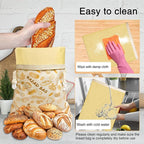 2 PCS Reusable Beeswax Bread Bags for Homemade Bread, Large Capacity Cotton Beeswax Bags, Keep Fresh, Refrigerable, Easy to Clean for Sourdough Storage Baking