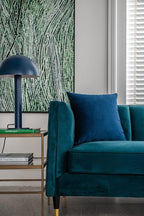 Midnight Blue Throw Pillow Covers 2 Pack 24 x 24 Inch Cozy Soft Velvet Square Decorative Pillow Cases, Lumbar Toss Pillow Shams, Euro Cushion Covers for Farmhouse, Couch, Sofa, Bed