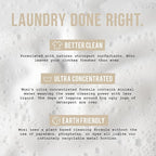 Laundry Detergent Liquid, Cozy Cashmere- Amber & Floral, 50+ Loads, Concentrated, Non toxic, Plant Based Enzyme Cleaners, Long Lasting Luxury Clean, 32 oz Recyclable Bottle
