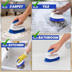 PHYEX 2 Pack Scrub Brushes, Cleaning Brush with Stiff Bristles, Handheld Scrubber for Bathroom, Shower, Tile, Carpet, Bathtub & Floor