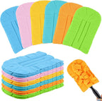 Zubebe 12 Pcs Duster Refill Reusable Fleece Duster Refills Feather Flat Dusters Multi Surface Washable Cleaning Pads Tools for Home, Blinds, Car, Pet, Furniture, Fans (Candy Color)