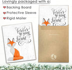 Fox Art Prints (Set of 4) - Unframed - 11X14s | Wall Decor to Bring Nature's Charm Indoors | A Stunning Addition to Any Art Lover's Collection | Home Office Decor | Living Room Decor