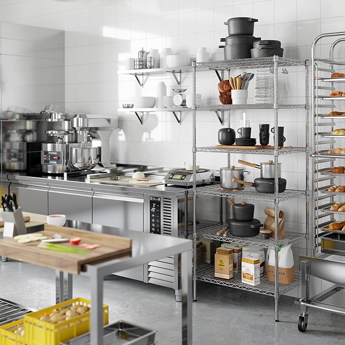 21" Deep x 30" Wide x 74" Height Wire Shelving Kit | 6-Tier | NSF Commercial Storage Rack Unit