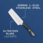 Milk Street Small Nakiri Knife – Ultra-Thin Blade for Precision Cutting, Ergonomic Handle