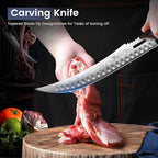 Butcher Knife Set, 3 PCS Kitchen Knives Set for Cutting, Meat Cleaver Chef Knife Set, Japanese Style High Carbon Steel Knives Set, Chopping & Slicing & Boning for Home and BBQ, Gift for Men