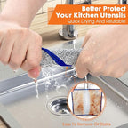 COBETE Non Scratch Wire Dishcloth,Double-Layer Wire Dishwashing Rags for Wet and Dry,Wire Miracle Cleaning Towels and dish Cloths Multipurpose For Washing Dishes,Cookware, Sinks,Stove Tops,10Pack Blue