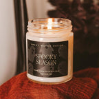 Sweet Water Decor Halloween Candle - Scented Candle with Wood, Warm Spice, and Citrus Scents - Decorative Candle with 40 Hours Burn Time - Perfect Spooky Candles Gift - Patterned Jar Candle 9oz