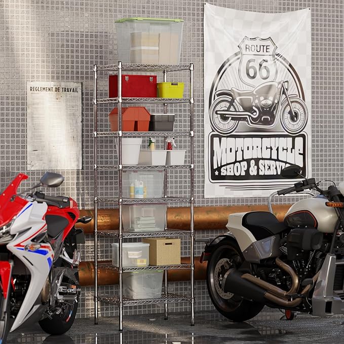 18" Deep x 24" Wide x 74" Height Wire Shelving Kit | 8-Tier | NSF Commercial Storage Rack Unit