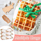 3Pcs Easter Serving Trays 13 x 10 Inch Watercolor Bunny Egg Flower Platter Vintage Spring Rabbit Serving Dishes for Serving Food Snacks Cookies Dessert Party Supplies