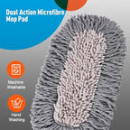 Microfiber Dust Mop for Hardwood Floor Cleaning, Dry and Wet Baseboard and Floor Duster, Household Cleaning Tool for Kitchen, Bathroom