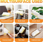 JOYMOOP Disposable Duster for Cleaning, with 1 Handles & 48 Ct Blue Heavy Duty Refills for Swiffer Feather Duster, Household Cleaning Tool for Electronics, Dusting Furniture, Blinds, Pet Hair