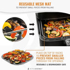 Air Fryer Rack Accessories Compatible with Chefman, Cosori, Gourmia, Instant Pot, Gowise, Paula Deen, Kalorik, Power XL, PowerXL Grill, Nuwave® + More | 8.7 inch Air Fryer Accessory Set