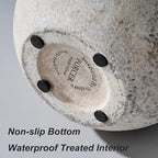 Antique Ceramic Vase, 5.8 Inch Terracotta Vase with Handles, Decorative Rustic Vase for Home Decor, Farmhouse, Living Room, Table, Bedroom, Entrance, Office - Gray