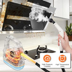 Handheld Steam Cleaner [One Click Clean] Steamer for Cleaning 10-in-1 High Pressure Steam Cleaner for Home/Car Detailings/Fabric etc. Separate Design|Digital Display|Two Cleaning Methods