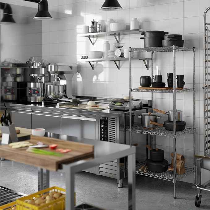 21" Deep x 24" Wide x 64" Height Wire Shelving Kit | 4-Tier | NSF Commercial Storage Rack Unit