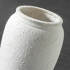 Ceramic Farmhouse Flower Vase, 8.2 Inch Terracotta Rustic Vase, Decorative Pottery Flower Vases for Living Room, Entryway, Table, Shelf Decor