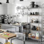 14" Deep x 30" Wide x 74" Height Wire Shelving Kit | 5-Tier | NSF Commercial Storage Rack Unit