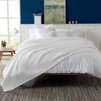100% Cotton Waffle Weave Bed Blanket | Soft, Breathable, and Lightweight Blanket for All-Season | Perfect for Layering | Brielle Collection (King, White)