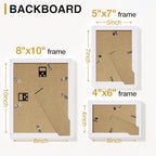 Vittanly 15 Pack Picture Frames Collage Wall Decor for Mounting or Tabletop Display, Gallery Frame Set for Family, Multi Sizes Including 3pcs 8x10, 6pcs 5x7, 6pcs 4x6, White