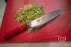 Dalstrong Chef Knife - 8 inch - Phantom Series - Japanese High-Carbon AUS8 Steel Kitchen Knife - Red G10 Handle - Cooking Knife - Kitchen Knife - w/Sheath