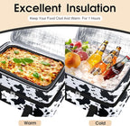 Double Insulated Casserole Carrier, Portable Casserole Carrier for Hot or Cold Food Lunch Tote Warmer or Cooler Bag, Lasagna Lunch Bag for Potluck Parties- Fits 9" x 13" Baking Dish-Cow Pattern