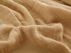100% Cotton Muslin Throw Blanket for Bed, Couch, Small, Decorative, Soft, Pre-Washed, Breathable and Lightweight Gauze Blanket with Tassels, Suitable for All Seasons, Sand, 50"x60"