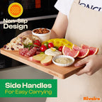 Riveira Cherry Wood Cutting Board – Gourmet Black Cherry Grandeur: 20 x 30 Wooden Cutting Board – Wooden Cutting Boards For Kitchen Decorative – Innovative Juice Grooves Cherry Wooden Chopping Board