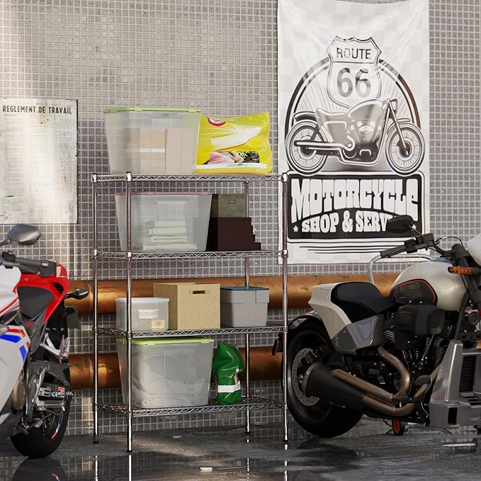 18" Deep x 36" Wide x 54" Height Wire Shelving Kit | 4-Tier | NSF Commercial Storage Rack Unit