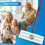 4 Pack Microfiber Mop Pad for O-Cedar H2prO Flat Mop System, Reusable Mop Head Replacements, Machine Washable (White*4P)