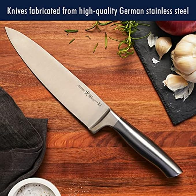 HENCKELS Graphite Razor-Sharp 13-pc Knife Set German Engineered Informed by 100+ Years of Mastery, Chefs Knife, Black/Stainless