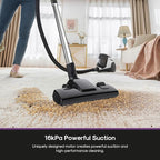 Eureka Bagless Canister Vacuum Cleaner, 1100W High Power Vacuum Cleaner for Carpets and Hard Floors HEPA Filter Extension Tube 2-in-1 Crevice Tool Floor Nozzle, NEN121WH