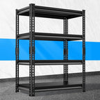 Adjustable Garage Storage Shelves - 35.4''W Garage Shelving Heavy Duty Loads 1280LBS, Metal Industrial Utility Shelf for Warehouse, Kitchen, Laundry Room, 35.4" W x 15.7" D x 66" H, Black