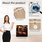 DUWQU 3 Pcs Blue Floral Canvas Wall Art, Elegant Navy Blue Wildflower Lily Daisy Art Wall Decor, Watercolor Botanical Flower Home Poster Art Prints for Living Room Bedroom Bathroom 16×24 Inches