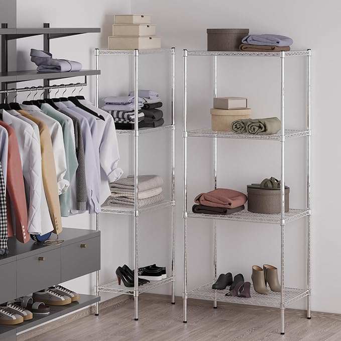 21" Deep x 30" Wide x 74" Height Wire Shelving Kit | 4-Tier | NSF Commercial Storage Rack Unit