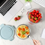 30oz Glass Meal Prep Containers with Lids, Airtight 3.75 Cup Food Storage Containers Set, Heat-Resistant BPA-Free Glass Containers for Soup Leftover, Microwave, Dishwasher, and Freezer Safe (4 Packs)