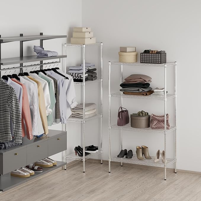 18" Deep x 36" Wide x 64" Height Wire Shelving Kit | 4-Tier | NSF Commercial Storage Rack Unit