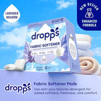 Dropps Laundry Fabric Softener Pods, Lavender Meadow (32 Pods) - Laundry Additive for Softening & Protection - HE Compatible Mineral Based Ingredients Laundry Supplies