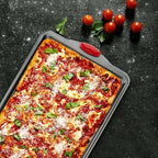 Premium Nonstick Baking Sheet Pans – Set of 3, Heavy-Gauge Carbon Steel, Warp, Dent, and Rust-Resistant – Gourmet Rimmed Half Cookie Sheet Trays, Non-Toxic for Exceptional Baking Performance