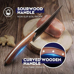 Huusk Knife Japan Kitchen Upgraded Viking Knives with Sheath Hand Forged Butcher Knife for Meat Cutting Japanese Cooking Chef Knives Sharp Meat Cleaver for Outdoor Camping, BBQ