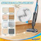 KEEPOW Spinwave Mop Pads Compatible with Bissell SpinWave SmartSteam Scrubbing Steam Mop 3897A 3712C 3712W, Rotating Mop Replacement Pads (4 Pack)