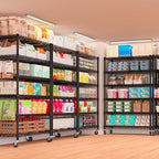 PrimeZone 3 Pack 6 Tier Wire Shelving with Wheels,Metal Shelf Heavy Duty Adjustable Kitchen Storage Shelves Unit, Pantry Organizer Rack Rolling for Garage Closet Laundry 36" W x 16" D x 79" H