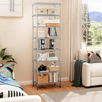 8 Tier 2000 lbs Storage Rack Metal Wire Shelving Unit, Storage Standing Shelf Organizer for Laundry Bathroom Kitchen Pantry Closet Garage Utility Room, Chrome 13.8" D x 23.6" W x 79.5" H