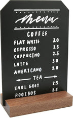 UNIQOOO 6 Pack 5.5” Wood Stands for Wedding Acrylic Sign, Extra Large Wooden Sign Holder for 1/8 Thick Plexiglass Sheets Up to 16”| Perfect for Table Numbers, Menu Display, Retail Sign, Restaurant