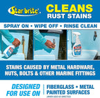 STAR BRITE Rust Stain Remover Spray - Instantly Dissolve Corrosion Stains on Fiberglass, Vinyl, Fabric, Metal & Painted Surfaces - Also Removes Sprinkler Stains - 22 Ounces (089222SS)