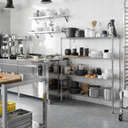 14" Deep x 48" Wide x 54" Height Wire Shelving Kit | 4-Tier | NSF Commercial Storage Rack Unit