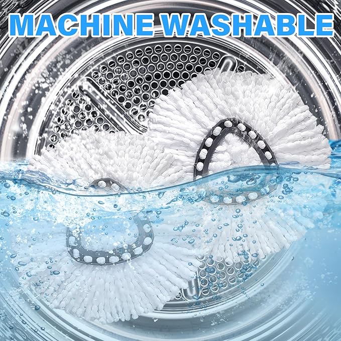 Mop Replacement Heads for O Cedar: Mop Replace Head Easy Wring Spin - Mop Heads Replacements Easy to Clean Install and Replaceable Mop Head Machine Washable (15 Pack)