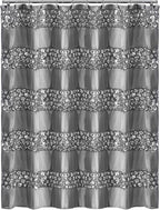 Zahari Home Sinatra 13pc Bathroom Shower Curtain Set - Classic Luxury Fabric Curtains with Unique Design & 12 Hooks