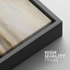 SIGNFORD Framed Canvas Print Wall Art Set Abstract Neutral Landscape Modern Beige and Brown Illustration Modern Art Decorative Nordic Nature for Living Room, Bedroom, Office - 16"x24"x2 Black