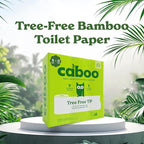 Caboo Tree Free Toilet Paper, Septic Safe Bath Tissue, Quick Dissolving 2 Ply Sheets - 300 Sheets Per Roll, 9 Double Rolls